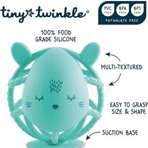 NWT Tiny Twinkle Silicone Teether Toy - Food-Grade Silicone BPA-Free Baby Toys